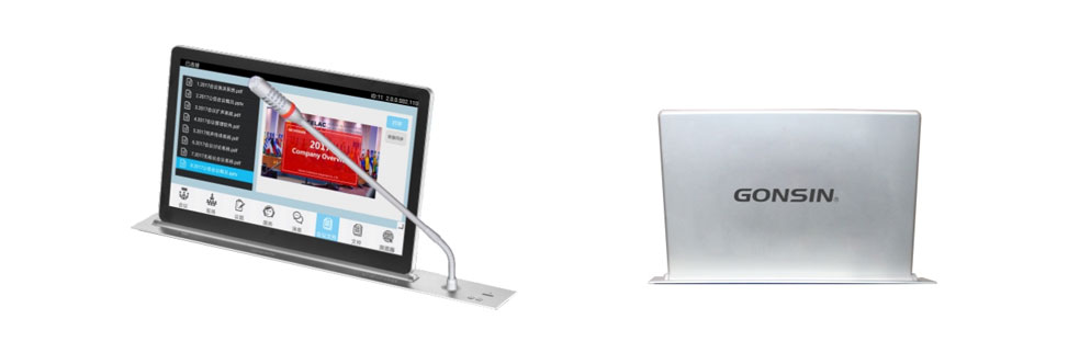Paperless Conference System Lcd Lifter Touch Control Desktop Lifter